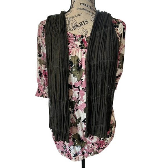 APT. 9 Penelope Green Floral Pullover Top Short Sleeves NEW - Picture 5 of 6